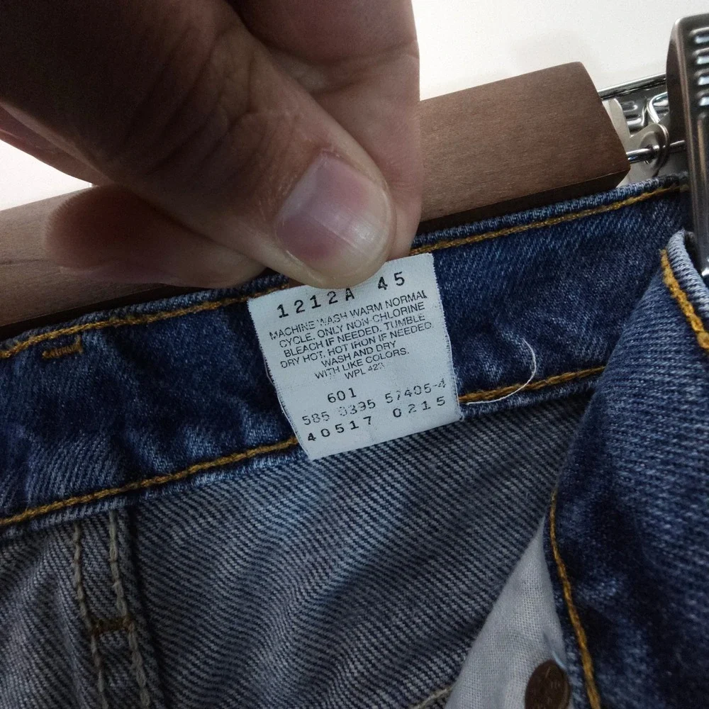 VTG Y2K Levi 517 Mens 32x24 Blue Orange Tab Straight Leg Jeans USA Made Fade